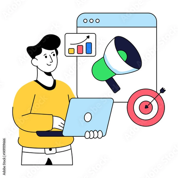 Obraz Modern design illustration of web marketing