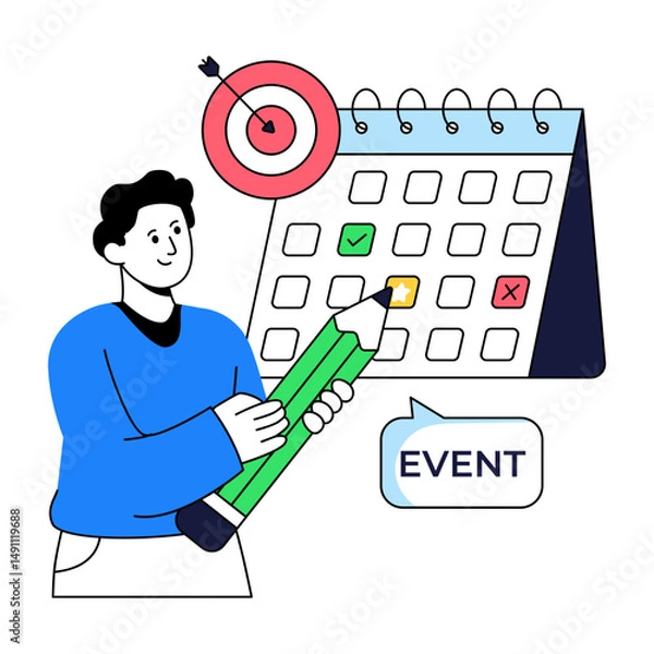 Obraz Trendy design illustration of event schedule