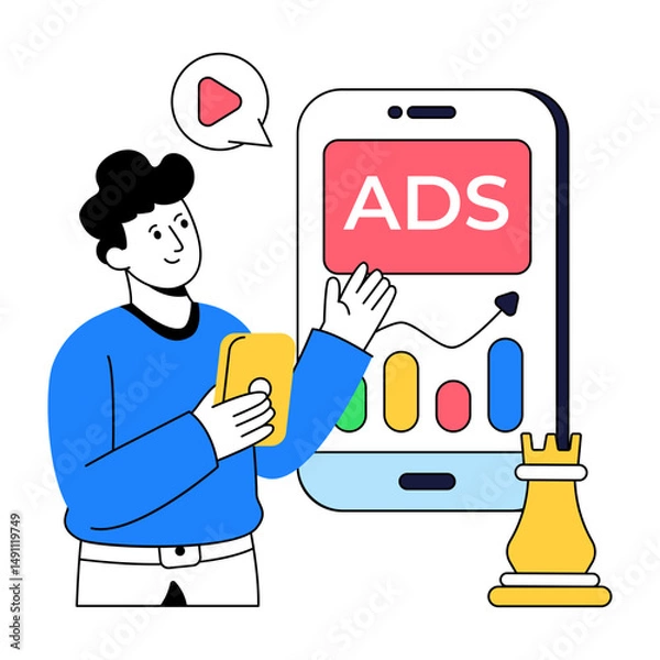 Obraz Modern design illustration of marketing strategy
