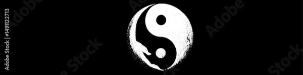 Fototapeta Harmony's Embrace: The timeless symbol of Yin and Yang, a visual representation of balance and interconnectedness. Depicting the delicate equilibrium within existence itself.