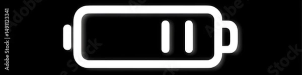 Obraz Low Power Battery Indicator: A visual representation of a low battery, a common indicator signaling the need for energy replenishment.