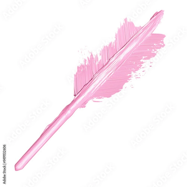 Obraz Artistic Arrow with Expressive Brush Strokes in Soft Isolated on Transparent Background