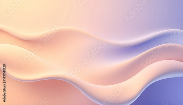 Obraz Wavy Liquid Shapes.
