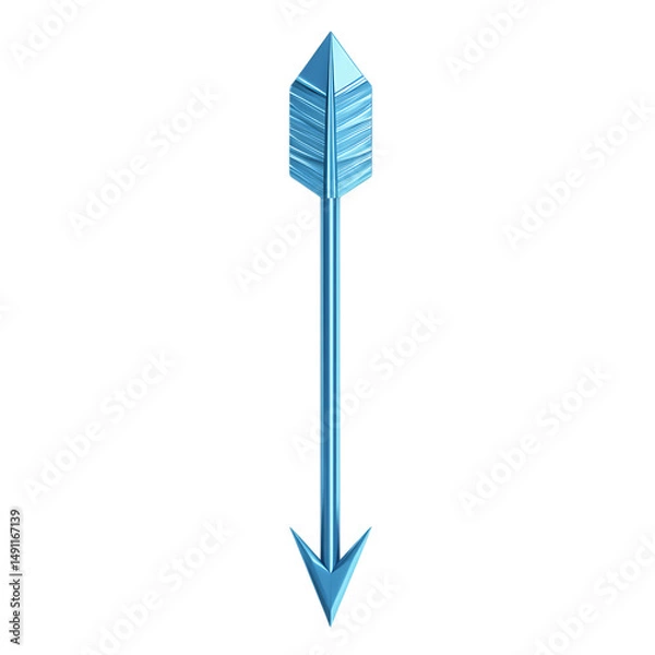 Fototapeta Sleek Arrow with a Streamlined Contemporary Silhouette Isolated on Transparent Background