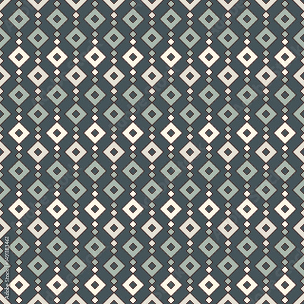 Fototapeta Ethnic, tribal seamless surface pattern. Repeated diamonds and rhombuses motif. Folk background. Folkloric wallpaper. Geometric ornament. Geo digital paper, textile print. Vector art