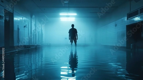 Obraz Flooded Building Interior