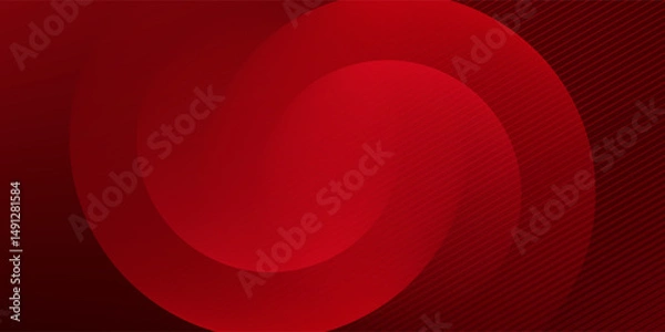 Fototapeta Abstract red background with circles.  Applicable for gift card, Poster on wall poster template, EPS 10