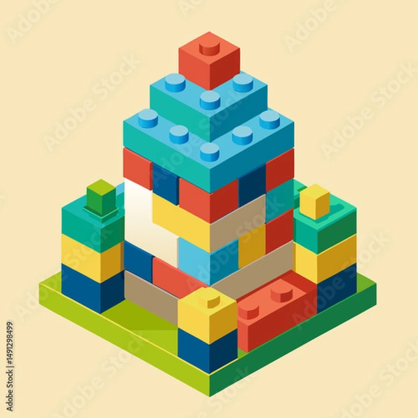Fototapeta toy building blocks