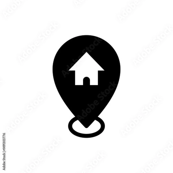 Fototapeta Address icon vector for web and mobile app. home location sign and symbol. pinpoint