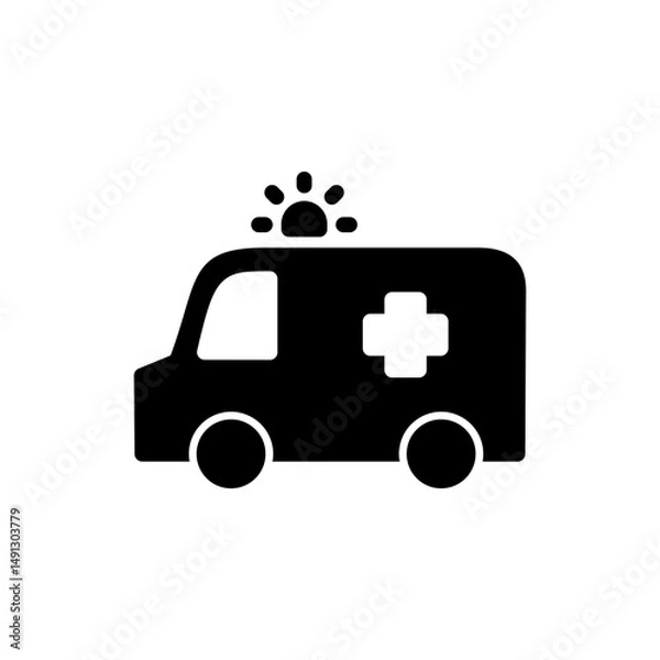 Fototapeta Ambulance icon vector for web and mobile app. ambulance truck sign and symbol. ambulance car