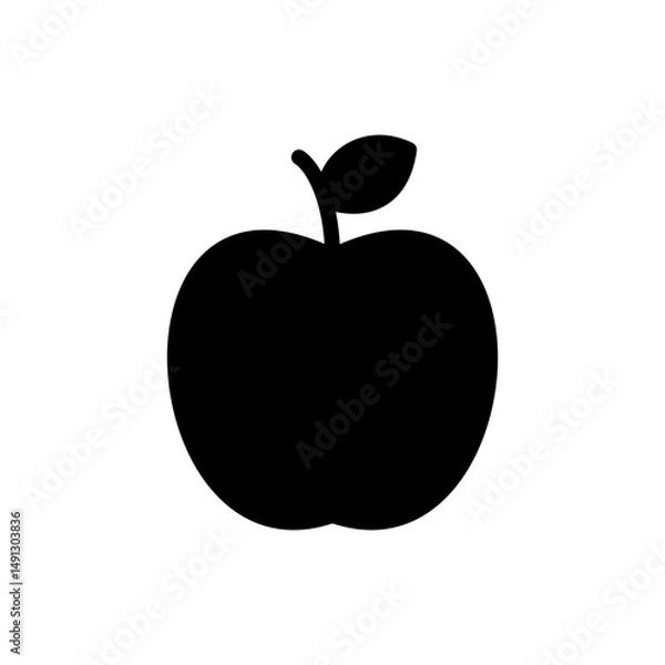 Fototapeta Apple icon vector for web and mobile app. Apple sign and symbols for web design.