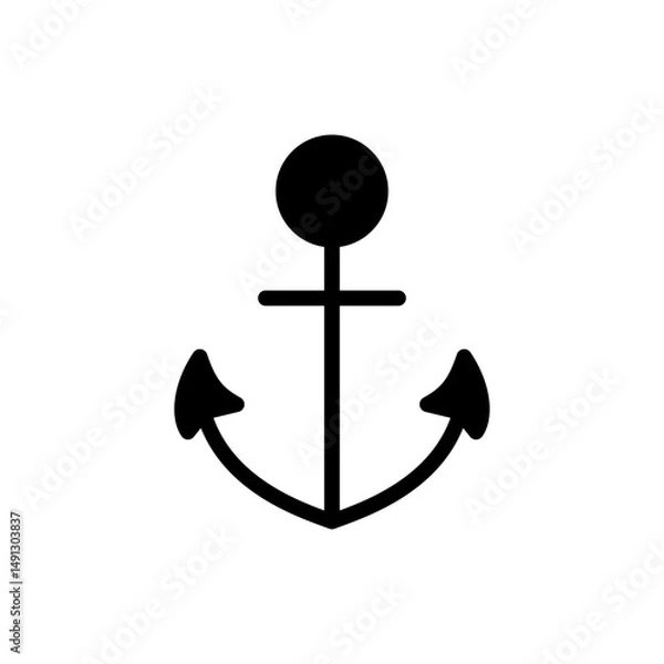 Fototapeta Anchor icon vector for web and mobile app. Anchor sign and symbol. Anchor marine icon.