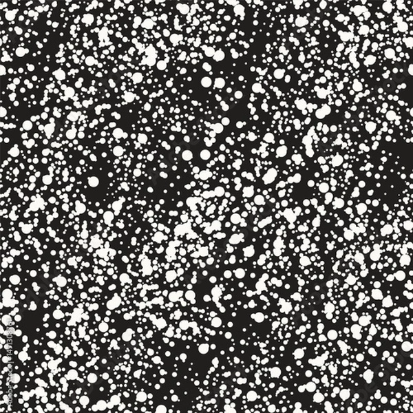 Fototapeta Vector seamless pattern. Abstract spotty texture. Natural monochrome design. Creative background with rounded spots. Spotty monochrome texture.