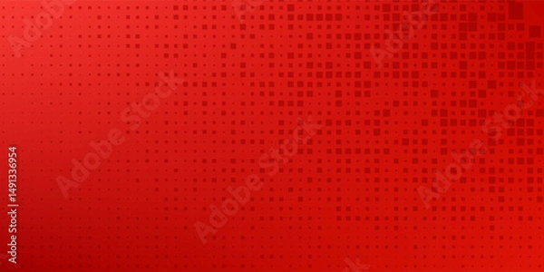 Fototapeta Red diagonal geometric shape with halftone. Modern fiber textured vector eps 10