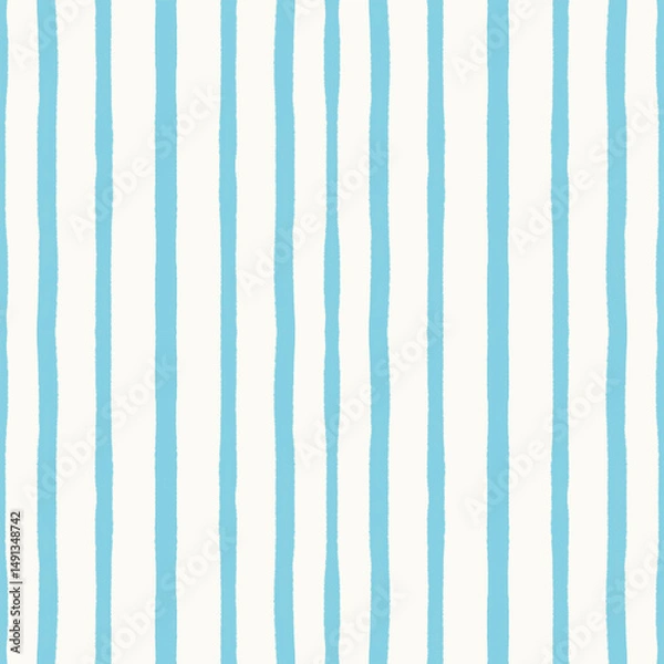 Fototapeta Seamless pattern with uneven blue stripes
