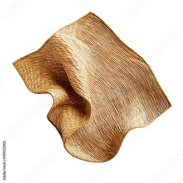 Fototapeta Elegant Minimalist Straw Beach Mat with a Refined D Isolated on Transparent Background