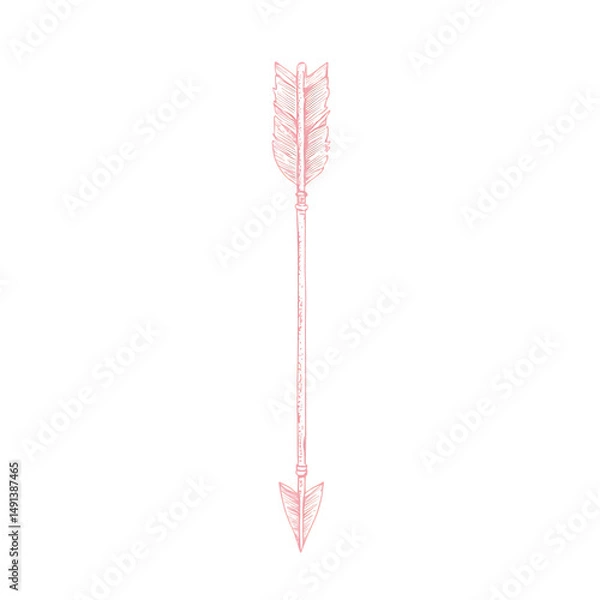 Obraz Minimalistic Arrow with Precise Linework in Powder Isolated on Transparent Background