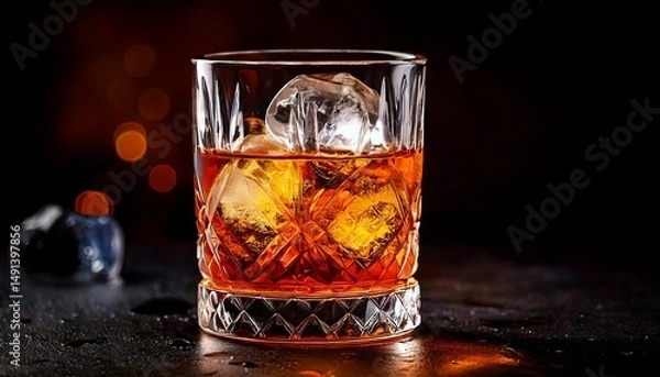 Obraz Whiskey copa elegante 