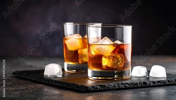 Obraz Whiskey copa elegante 