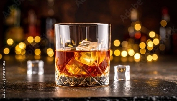 Obraz Whiskey copa elegante 