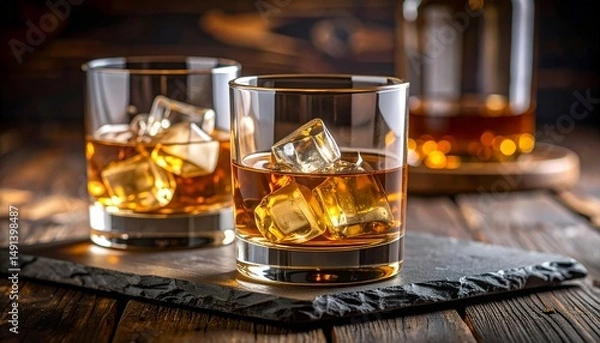 Obraz Whiskey copa elegante 