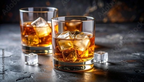 Obraz Whiskey copa elegante 