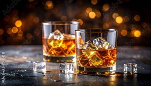 Obraz Whiskey copa elegante 