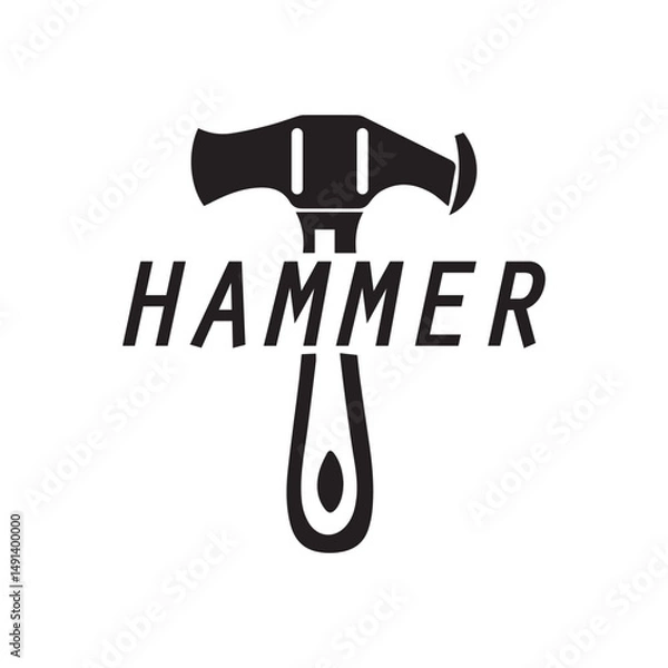 Obraz hammer logo design icon graphic image