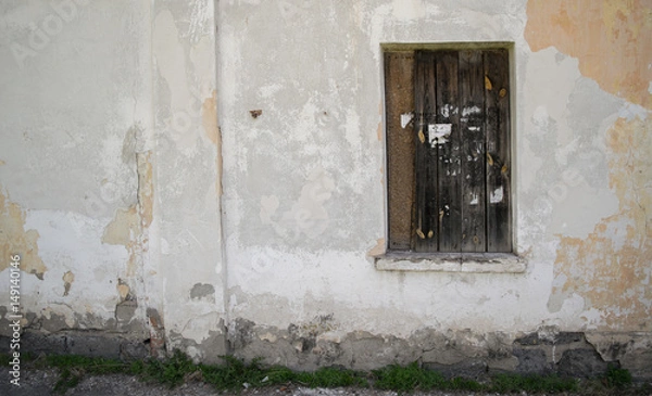 Obraz old concrete wall with window