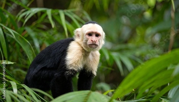 Fototapeta Whitefaced Capuchin Monkey Jungle.