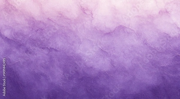 Fototapeta Soft textured gradient background transitioning from deep purple at the bottom to light lavender and pink hues at the top
