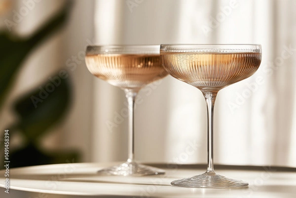 Obraz Glasses of sparkling wine