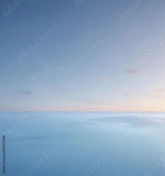 Fototapeta Serene light blue pastel sky gradient, smooth texture, tranquil atmosphere ,  background,  dreamy,  fade