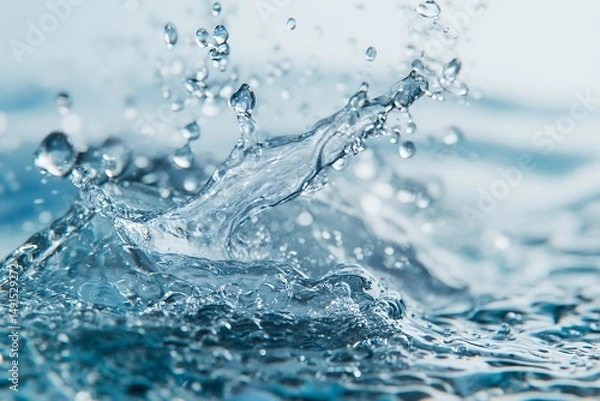 Fototapeta Dynamic Water Splash: Purity and Motion
