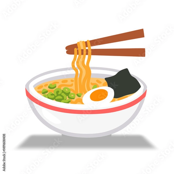 Obraz Chinese food on a white background