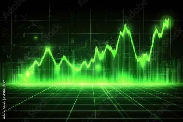 Fototapeta Financial Growth Chart