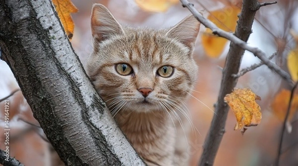 Obraz cat on the fence