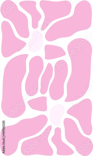 Fototapeta Abstract Groovy Flower Element