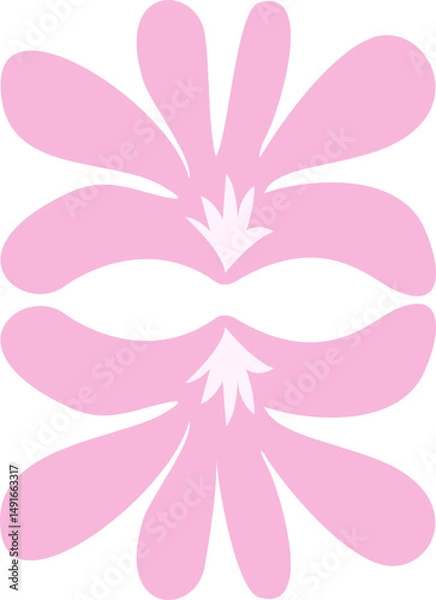 Fototapeta Abstract Groovy Flower Element