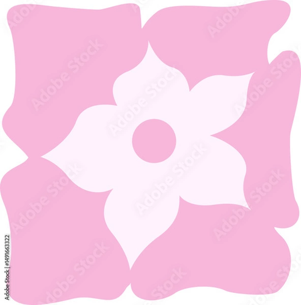 Fototapeta Abstract Groovy Flower Element