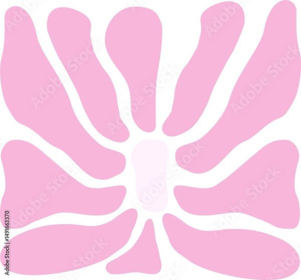 Fototapeta Abstract Groovy Flower Element