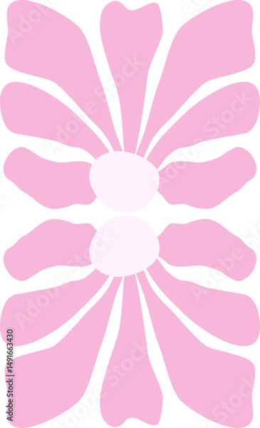 Fototapeta Abstract Groovy Flower Element