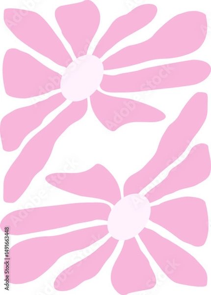 Fototapeta Abstract Groovy Flower Element