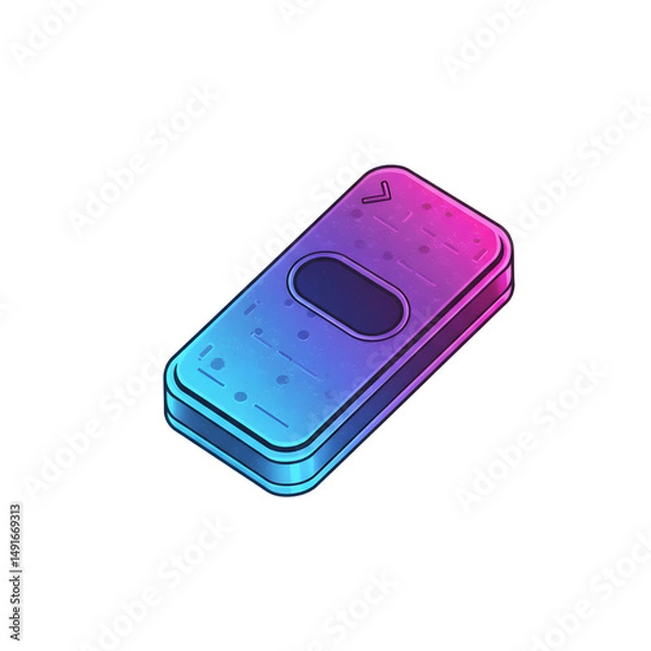 Fototapeta Colorful Gradient Modern Remote Control Device with Smooth Design Elements