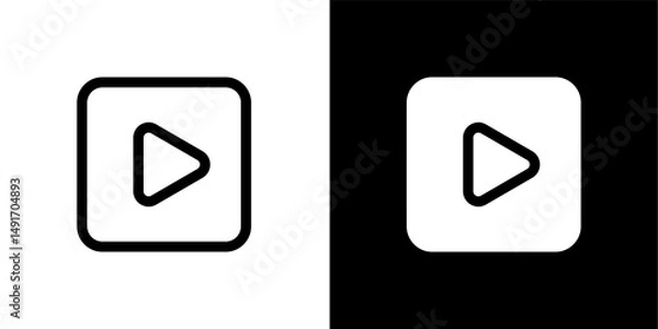 Obraz Play Button Icon - Media, Video, Audio Start