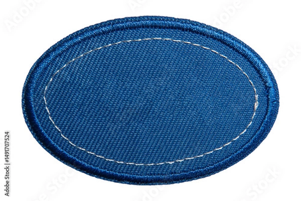 Obraz Blue ellipse shape iron patch badge