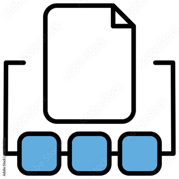 Fototapeta Data Patterns Blue Black Icon