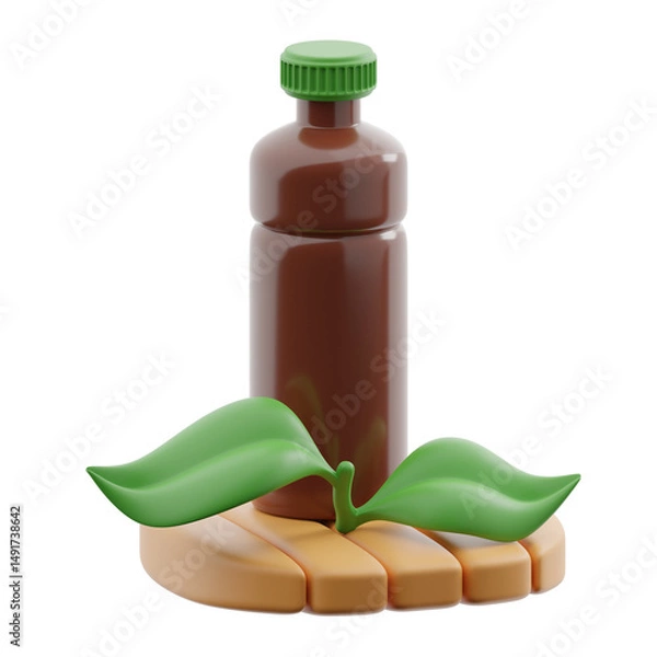 Obraz Tea in a bottle 3d illustration