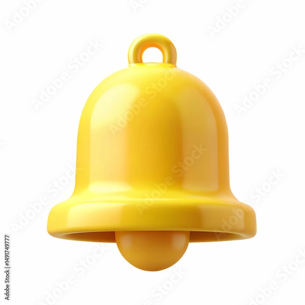 Fototapeta yellow notification icon isolated on white background