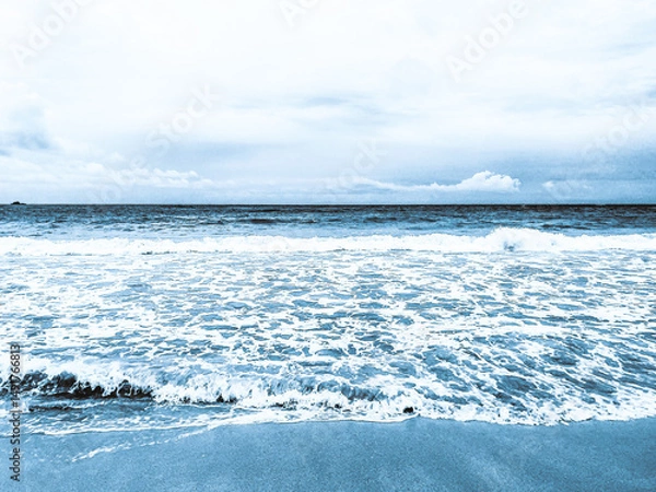 Obraz Blue ocean waves on the beach